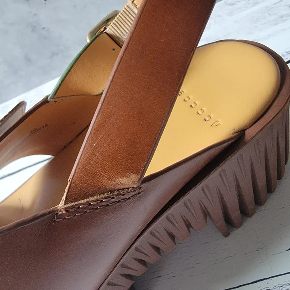 4ccccees, Plia Juno, Tan Brown Platform Sandals with Adjustable Buckle, Sz. 40 - Picture 5 of 5